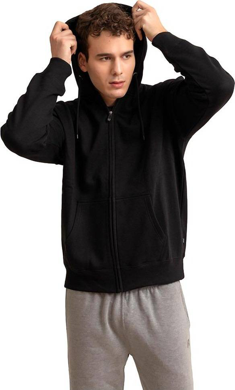 Full zip through mens hoodie-null
