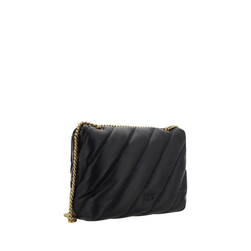 Black calf leather bos taurus shoulder bag-null