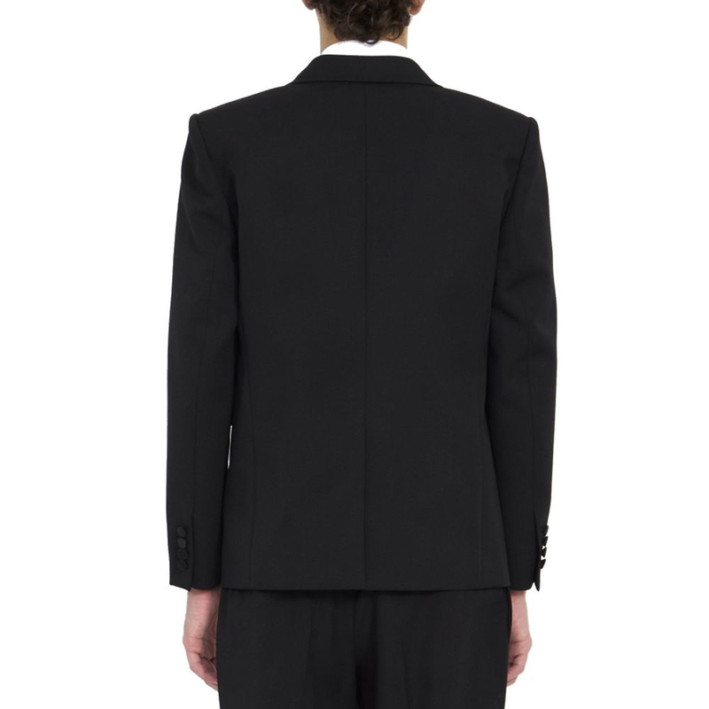 Black wool blazer-null