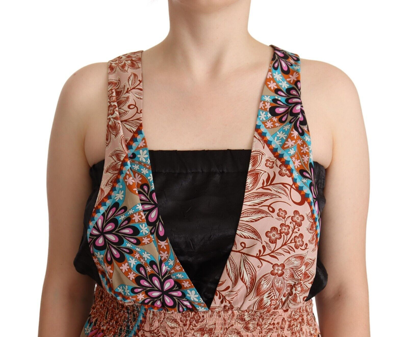 Multicolor viscose floral print women jumpsuit dress-null