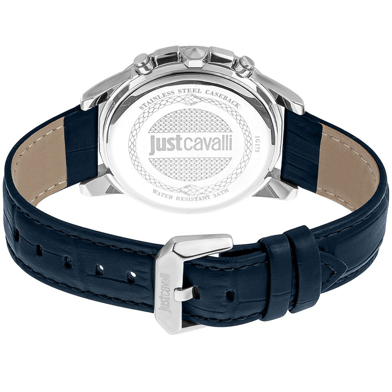Black leather bracelet watch-null