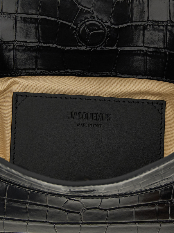 Black calfskin shoulder bag-null