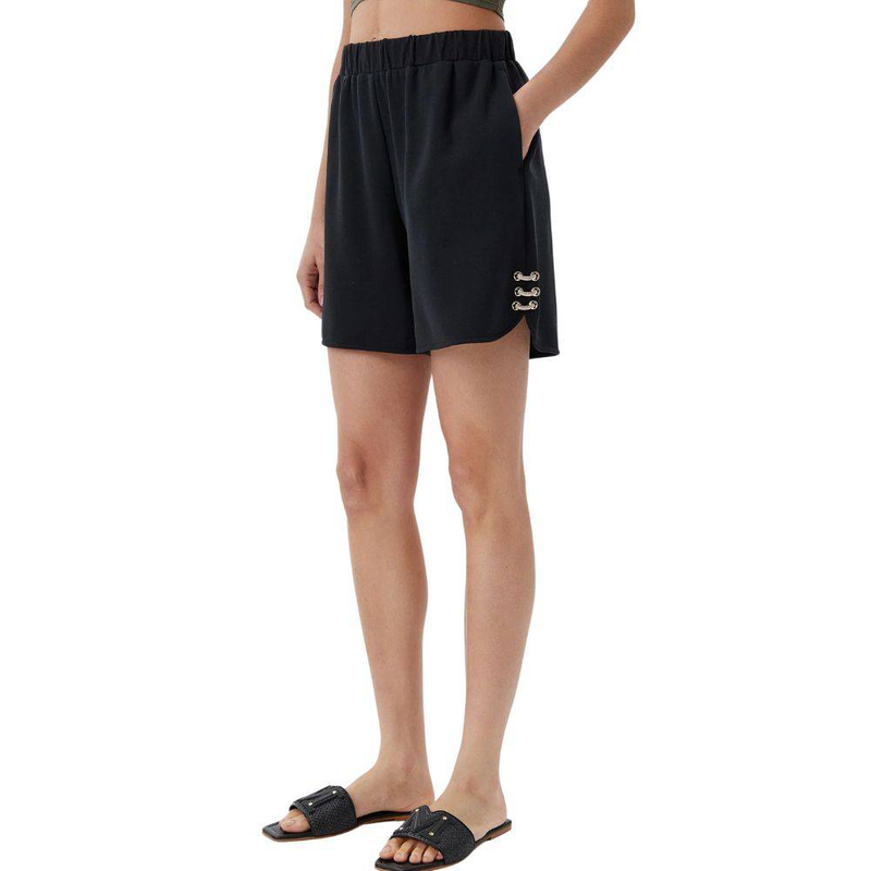 Shorts with bejewelled details-null