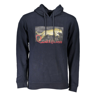 Blue cotton men sweatshirt, Blue, medium