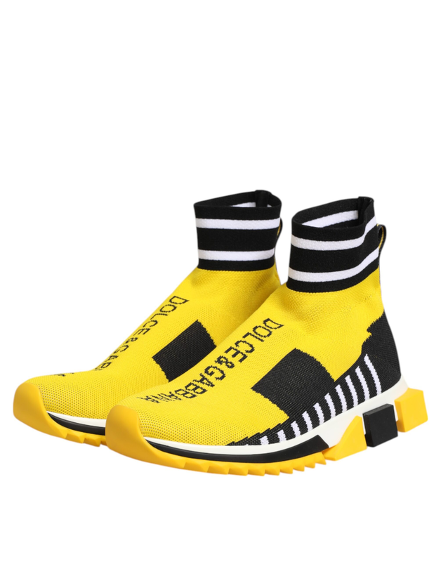 Yellow black sorrento socks sneakers shoes-null
