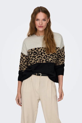 Only knitted pullover, Beiblack, medium