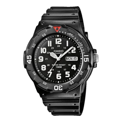 Casio mrw-200h-1bveg collection mens watch 43mm 10atm, Black, medium