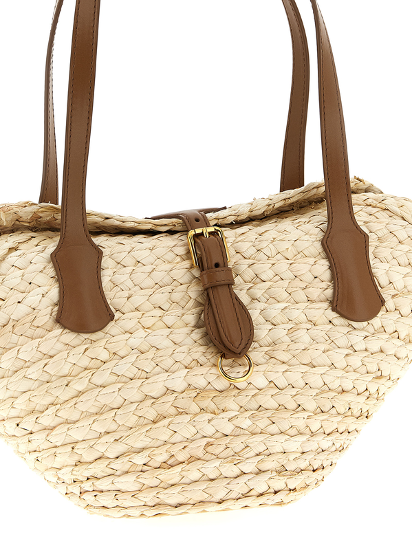 Beige cork shoulder bag-null