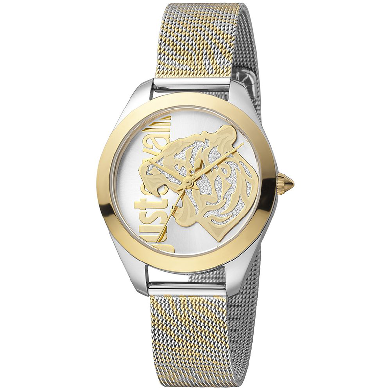 Multicolor stainless steel dress watch-null