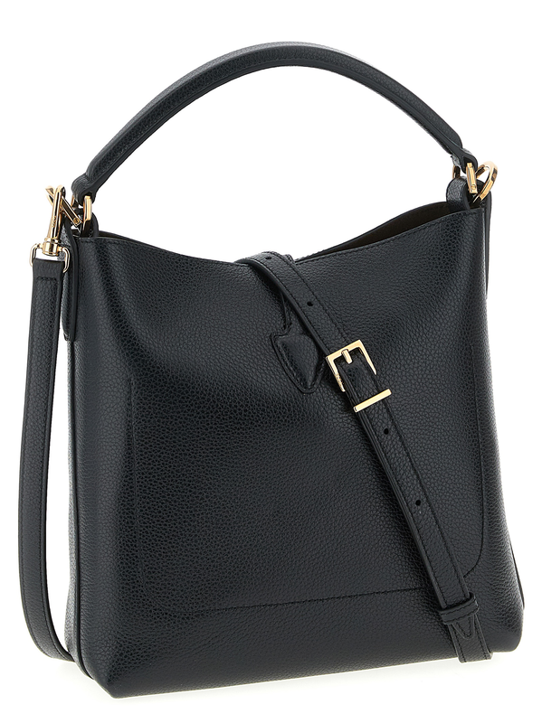 Black calfskin handbag-null