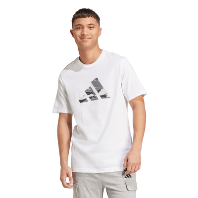 Adidas mens camo logo graphic t-shirt, White, medium