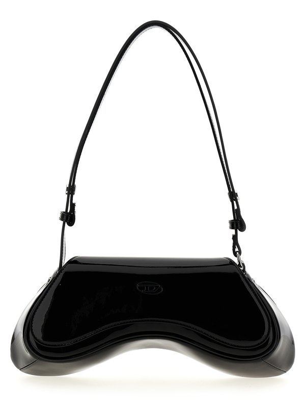 Black polyethylene shoulder bag-null