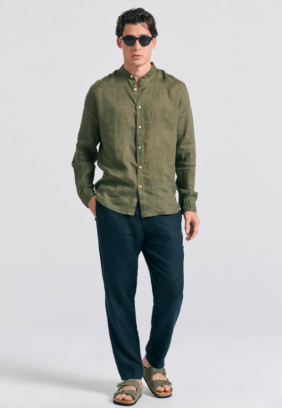 Funkybuddha linen trousers image number null