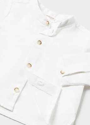 Πουκαμισο μακρυμ γιακας mao, White, medium
