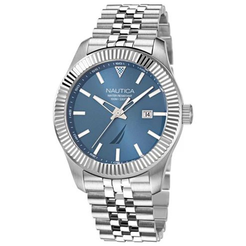 Gray stainless steel dress watch-null