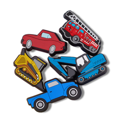 Crocs lights up cars trucks 5 pack jibbitz 10011441, Red/blue, medium