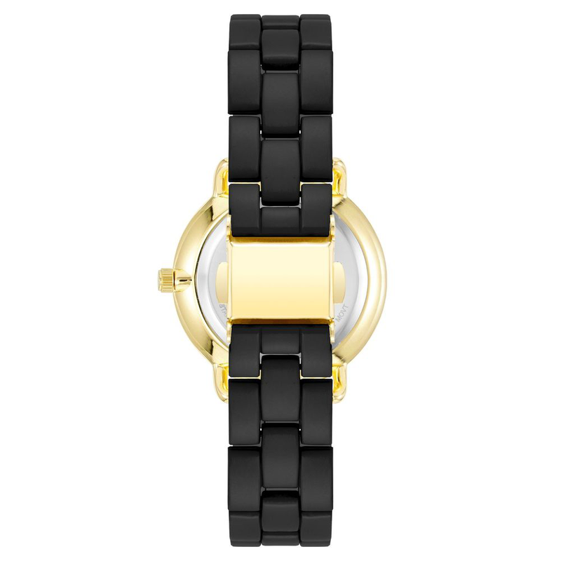 Black metal dress watch-null