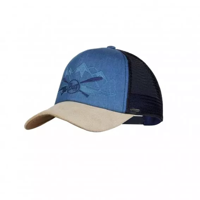 Trucker cap brany denim, , medium