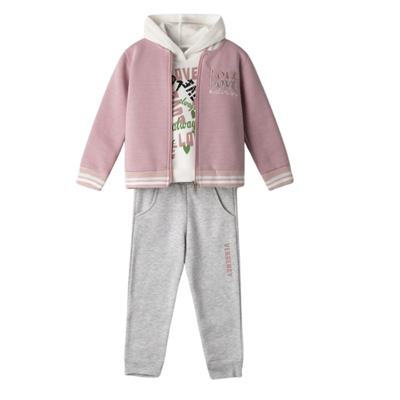 Ebita girls fashion tracksuit set pink 243281-pi, Pink, medium