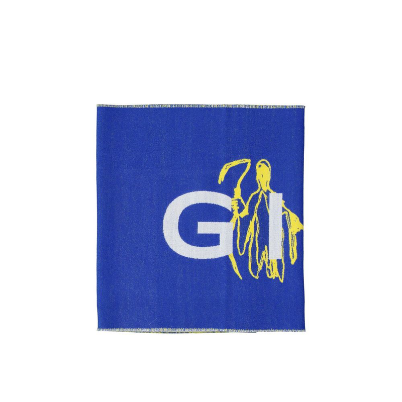 Blue silk scarf-null