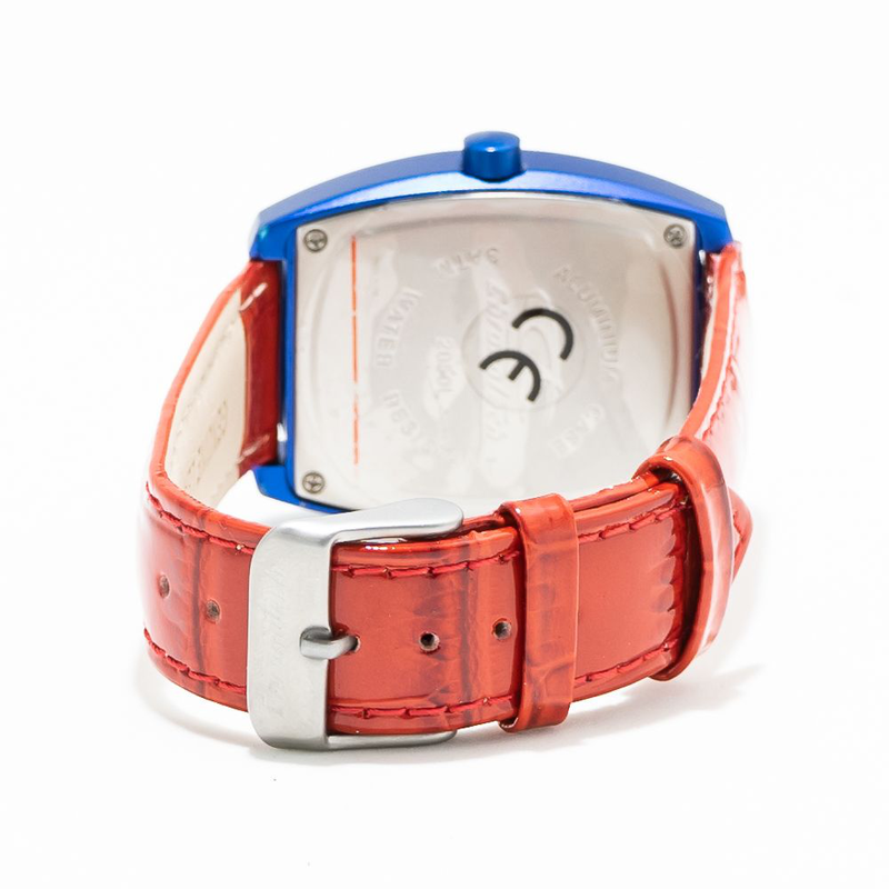 Multicolor leather dress watch-null