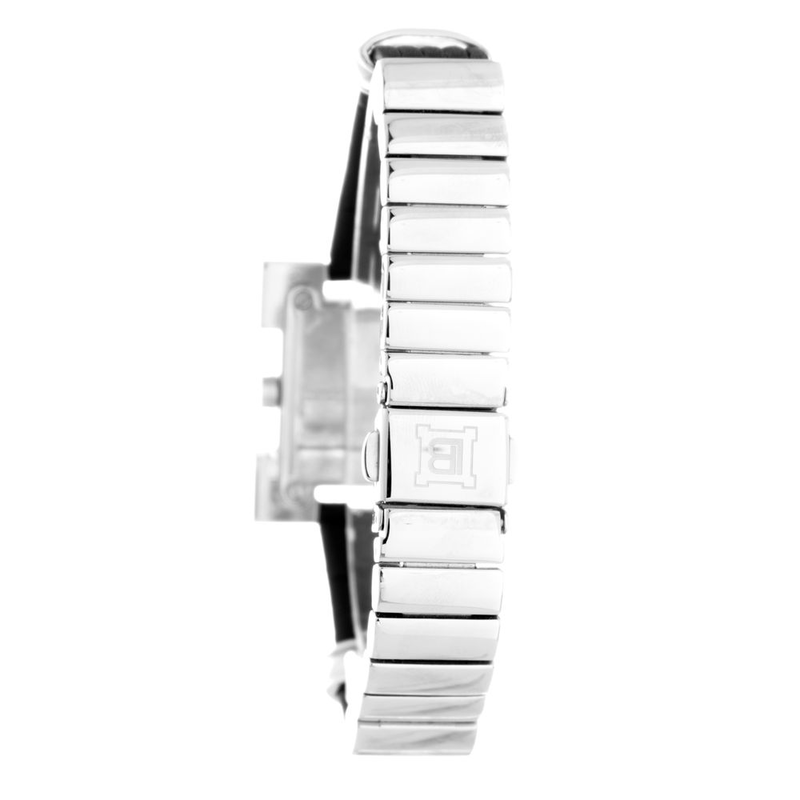 Black leather lining dress watch-null