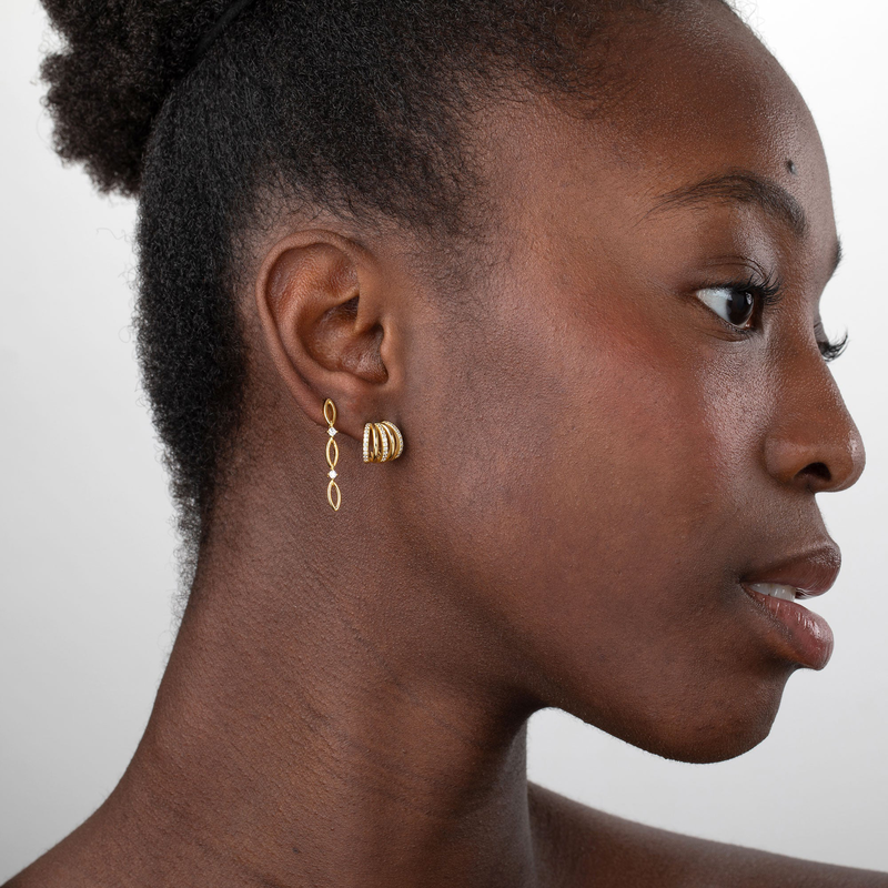 Five hoops earrings-null