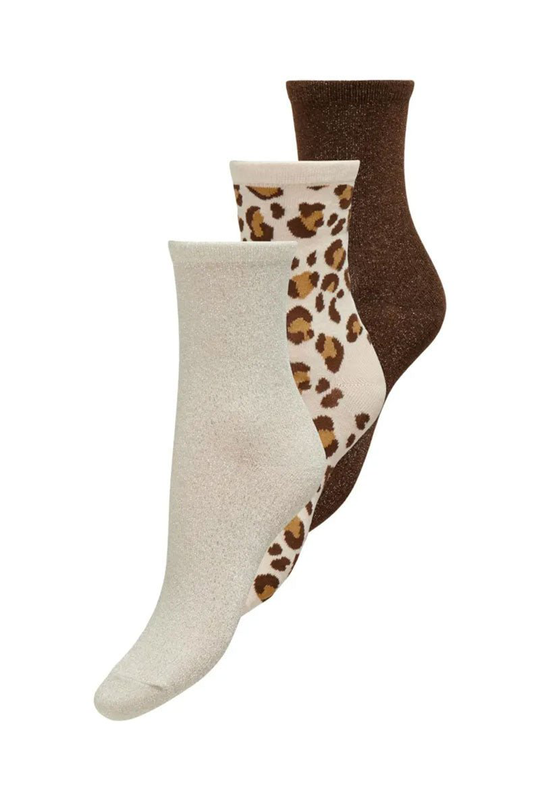 Only gracie 3pk glitter socks image number null
