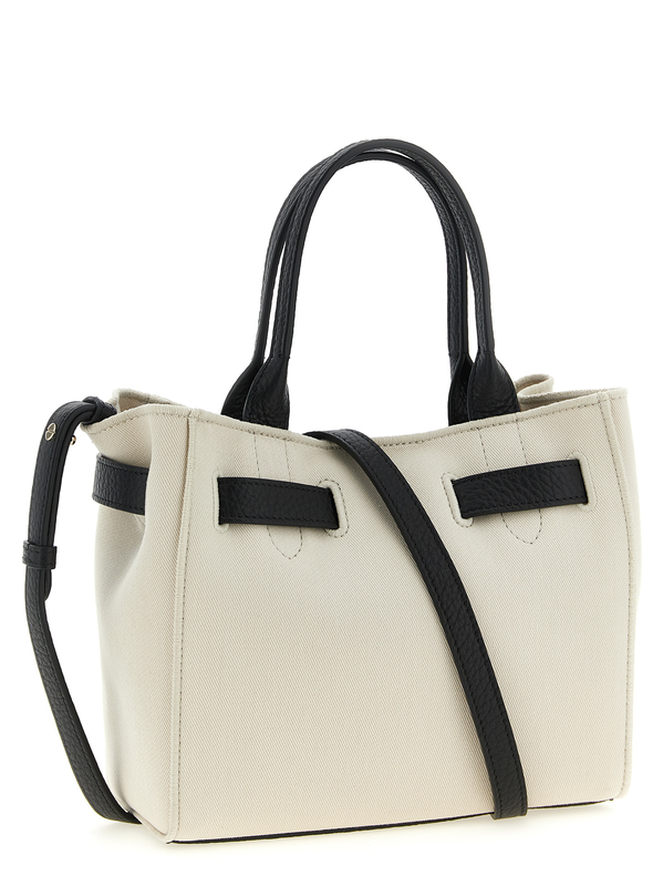Bicolor cotton tote bag-null