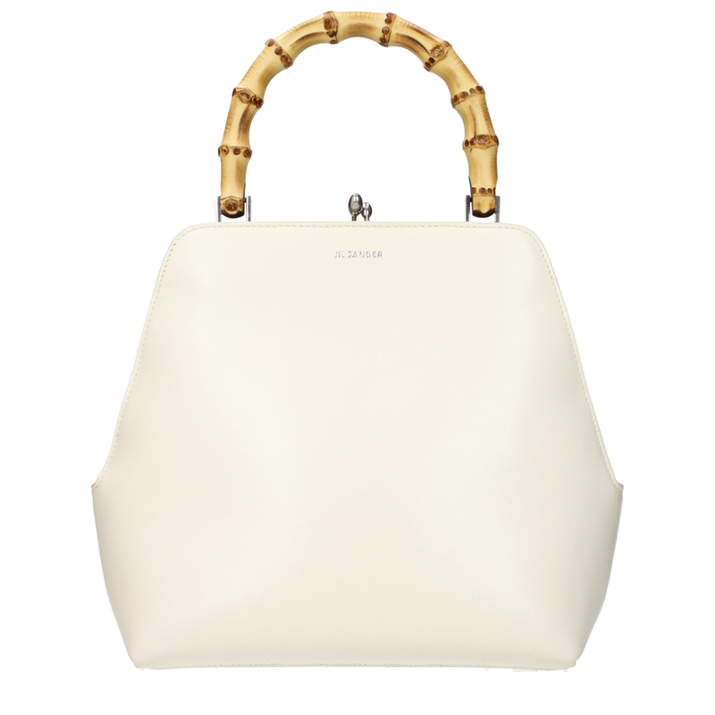 Beige leather handbag-null