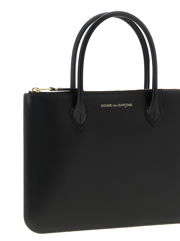 Black cowhide handbag-null