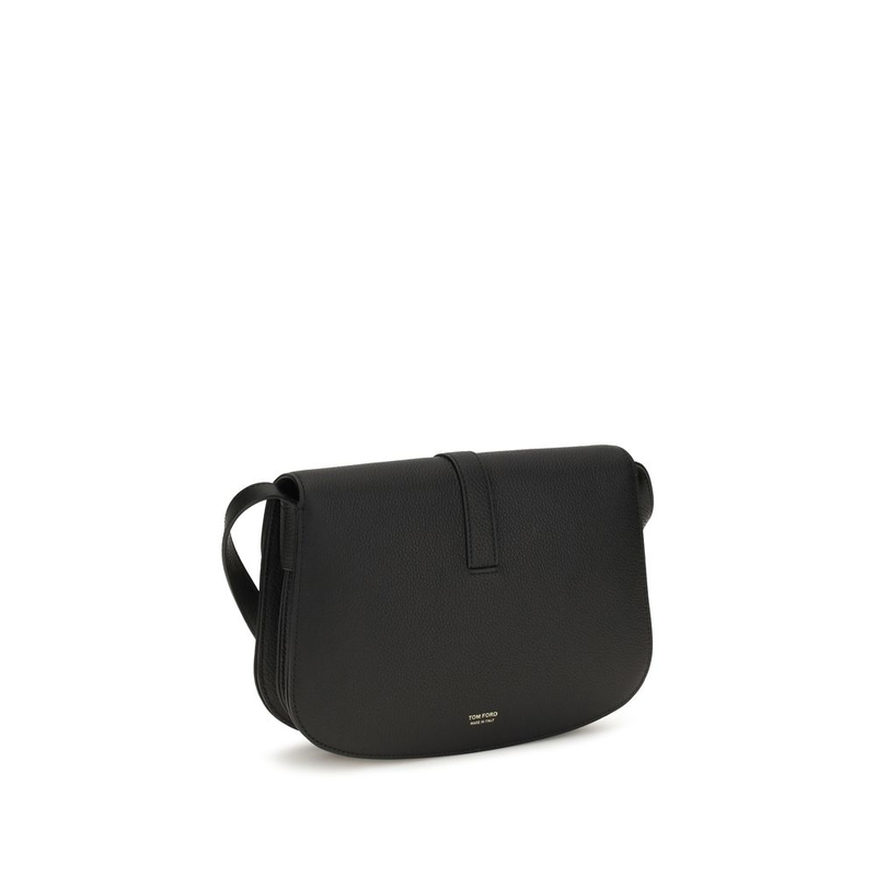 Black calf leather bos taurus shoulder bag-null