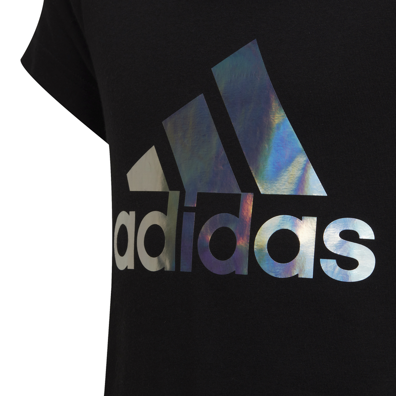 Adidas kids dance metallic print tee (hd4407)-null
