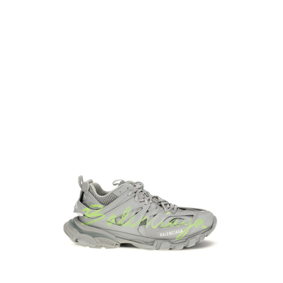 Gray polyester athletic sneakers, Grey, medium