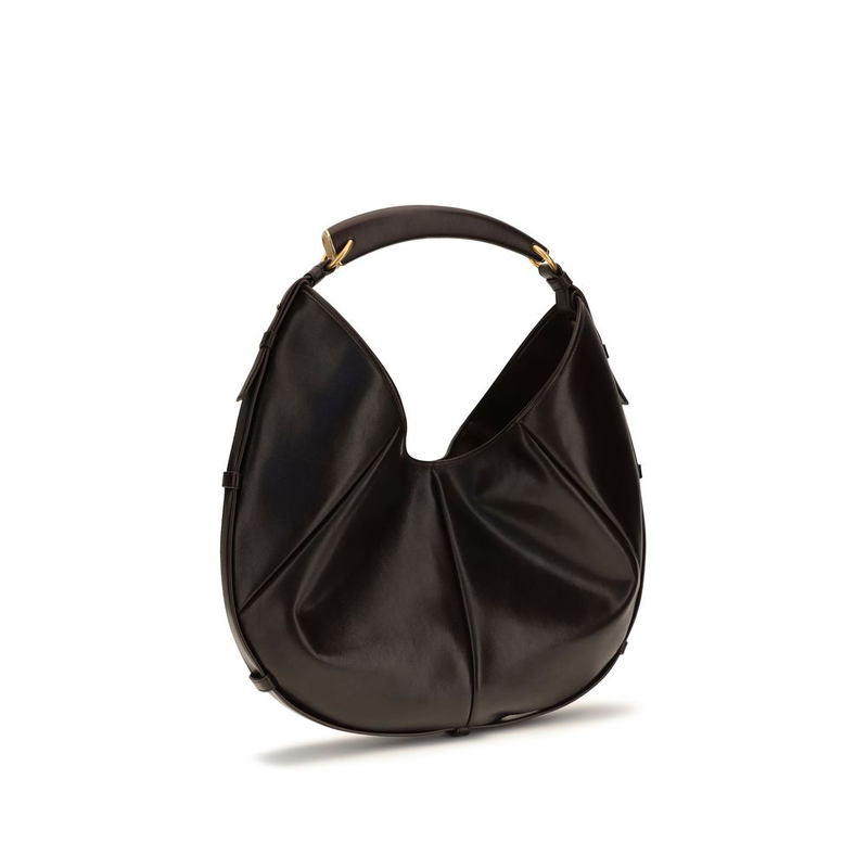Brown calf leather bos taurus shoulder bag-null