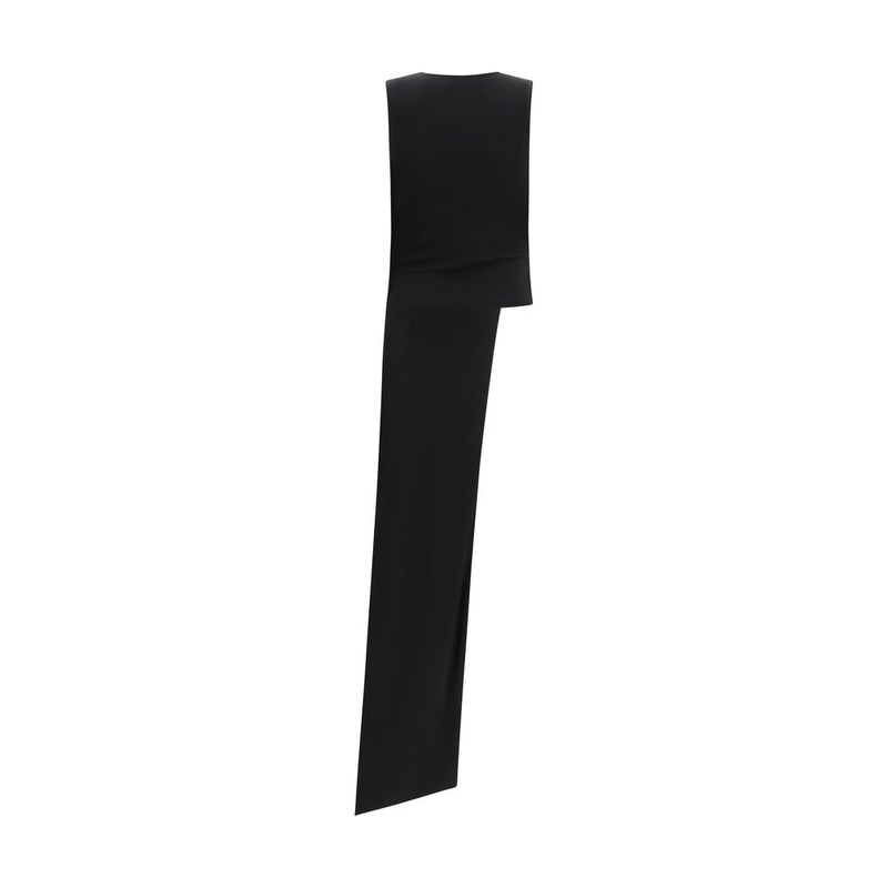 Black viscose cocktail dress-null