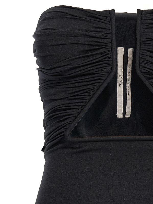 Black nylon short dress-null