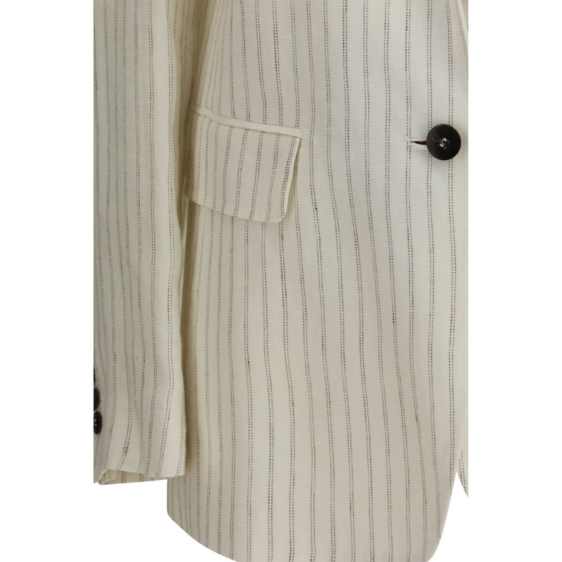 Beige linen blazer-null
