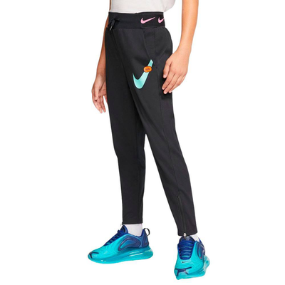 Sportswear girls just do it pant, Black / Flamingo, medium