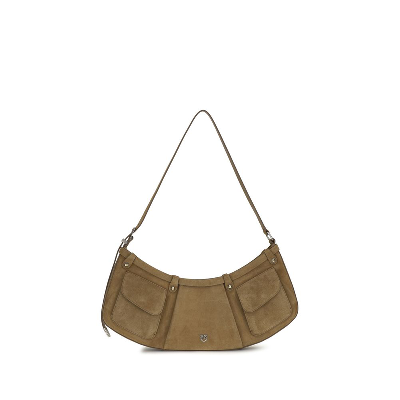Beige calf leather bos taurus shoulder bag-null