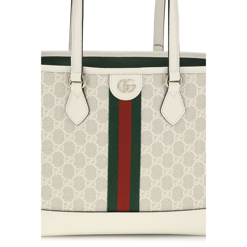 White cotton handbag-null