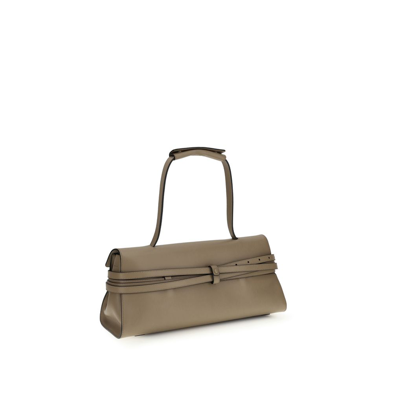 Beige calf leather bos taurus shoulder bag-null