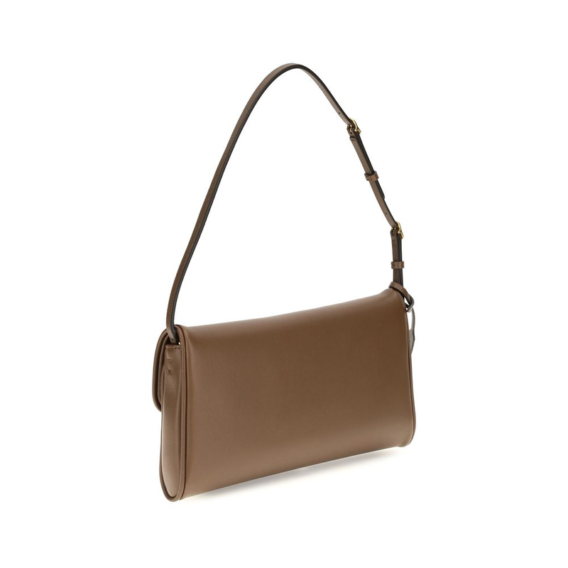 Brown calf leather bos taurus shoulder bag-null