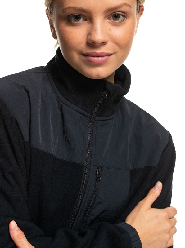 Roxy womens waves of warmth - zip-up fleece (erjpf03141-kvj0-null