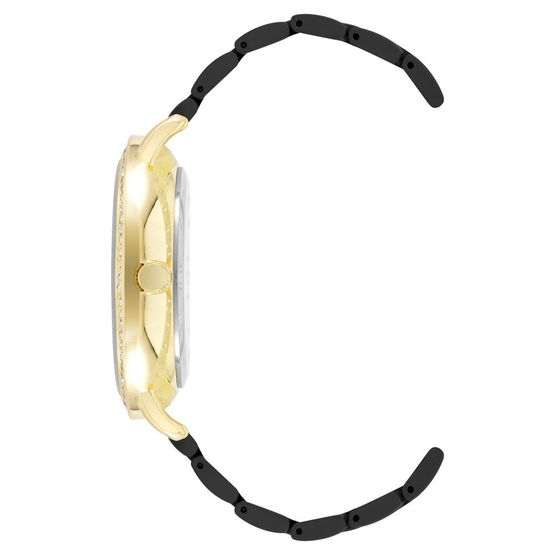 Black metal dress watch-null