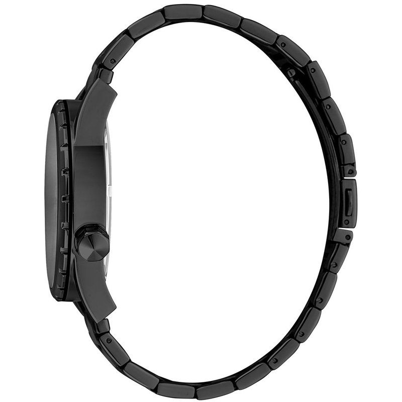 Black stainless steel dress watch-null