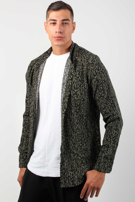 800-2223-3006 shirt 100visc, Olive, medium