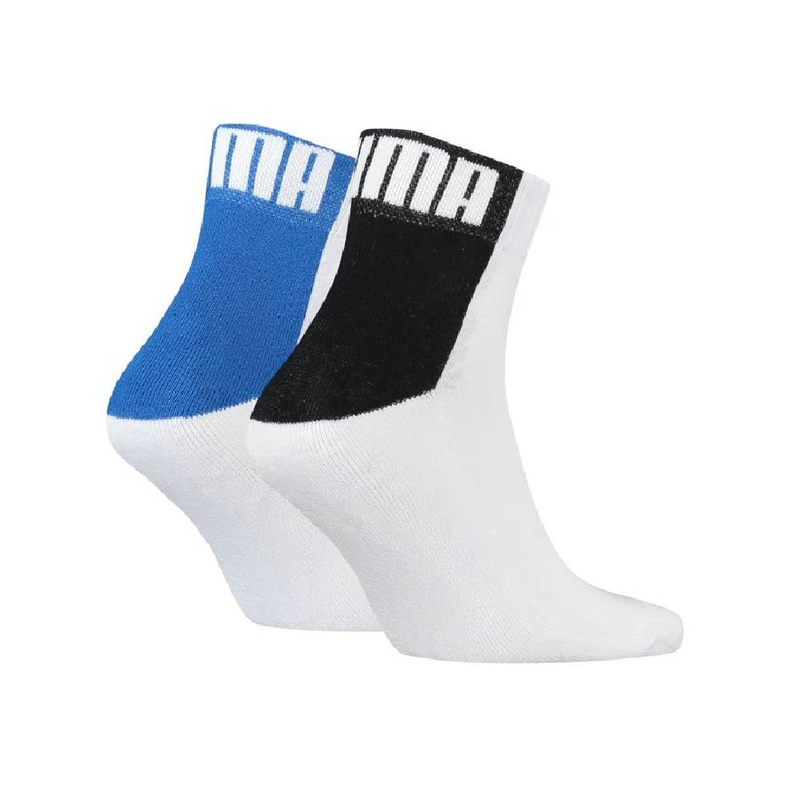 Men logo block quarter 2-pairs socks image number null