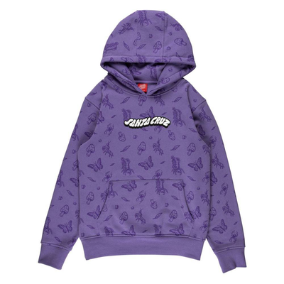 Santa cruz youth winkowski comic bugs hood, Purple, medium