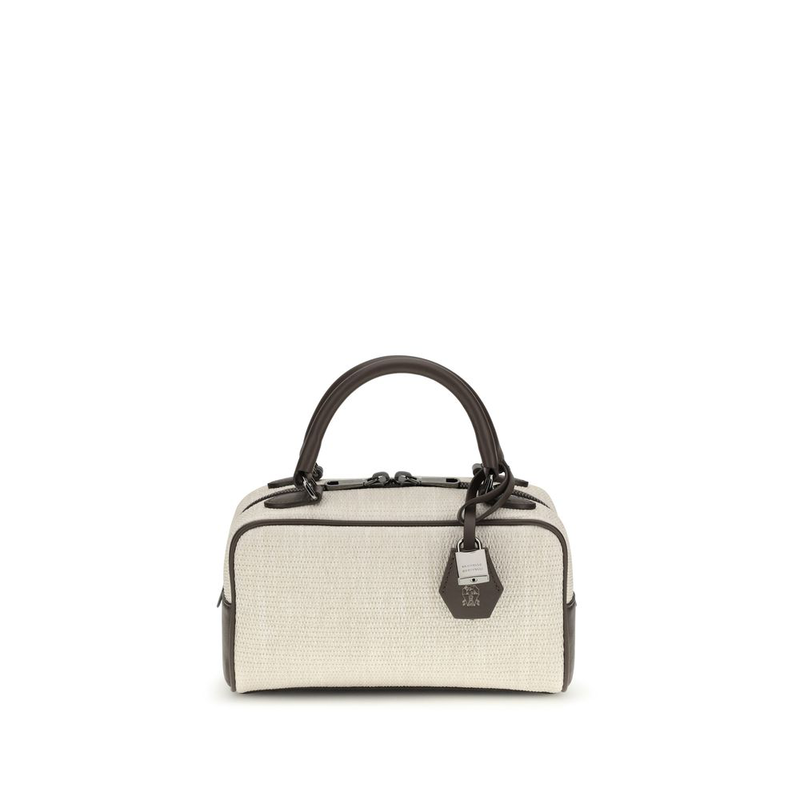 Gray polyamide handbag-null